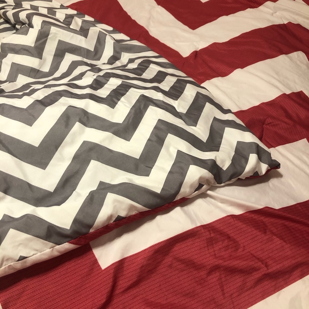 Reversible Chevron Kids Girls Teen Twin Blanket Bed Decor Comforter